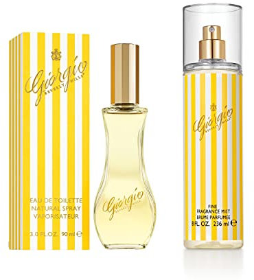 Giorgio Beverly Hills, Duo Eau de Toilette et Brume Parfumée Vaporisateur, Senteur Florale, Poudrée et Intense