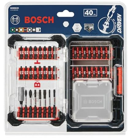 Bosch Driven Alloy Steel Hex shank 40 piece bit set with case