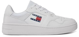 Tommy Jeans Femme Tjw Retro Basket En0en02505 Shoes, Blanc White, 37 EU