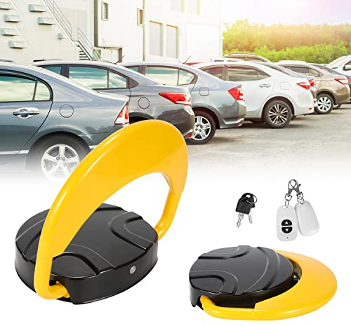 Jopassy 2 barriere parcheggio con telecomando anticollisione a 180°, telecomandato, impermeabile, blocco parcheggio automatico, con 4 telecomandi, funzione di allarme intelligente per auto.