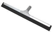 METRO Professional Escobilla de goma para suelos, reforzado, metal/goma, 45 cm, plateado/negro