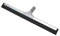 METRO Professional Escobilla de goma para suelos, reforzado, metal/goma, 45 cm, plateado/negro