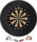 Stagecaptain DBS-1715C Bullseye Champion Dartscheibe - Profi Steeldartscheibe aus Sisal - Dartboard mit dünnen Drähten - Dart Scheibe mit 6 Dartpfeilen und 4 Sets Flights - Set inkl. Catchring