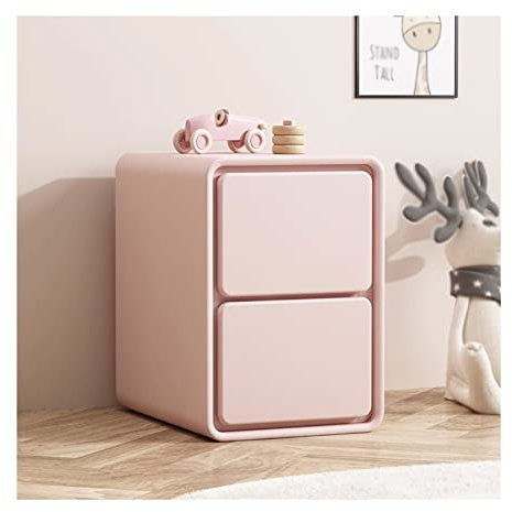 Table de chevet Table de chevet en similicuir avec 2 tiroirs Table de chevet rose mignonne for chambre à coucher, petit meuble de rangement for chambre à coucher, 18,8 H Chevet de lit ( Size : L30xD4