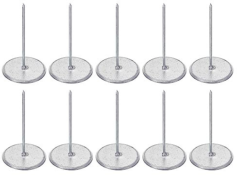 PATIKIL 2 Pouce Plat Tête Pouce Tack, 300 Paquet Thermique Tasse Tête Soudure Épingles Isolation Fixation pour Fixation Verre Laine Mousse Plaques à Mur ou Plafond