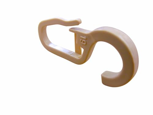rewagi 25-1000 Stück - Überklipshaken, Gardinenhaken, Faltenlegehaken beige Ø 10mm (beige 25 Stück)