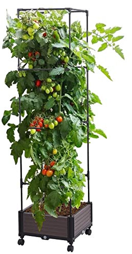 Jardinera Elevada para Horticultura, Jardineras Elevadas de Metal para Exteriores para Verduras, Jardinera para Flores/patio/balcón(#1)