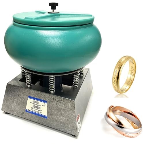 17-inch Large Vibration Barrel Polishing Machine Jewelry Tools Vibrating Polisher Vibratory Tumbler Jade Metal Edge Burr Cleaning Surface Stains