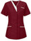 Tunique Médicale Femme Col en V Blouse Blanche Manche Courte Uniforme de Travail Infirmière Esthéticienne Professionnelle 2024