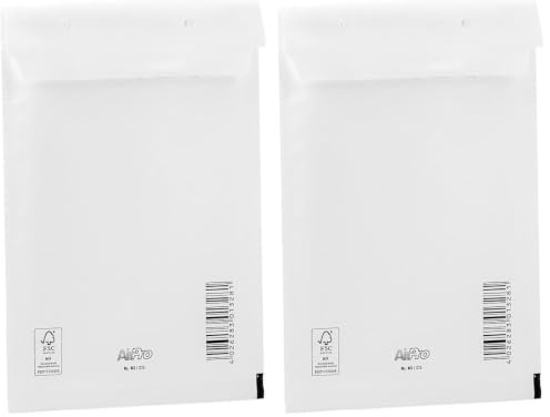 10 Luftpolsterumschläge Polsterumschlag Versandtaschen Bantex C3 (225 x 175 mm) 13/C, Weiß, mit Selbstklebeverschluss, 400123103 (Packung mit 2)