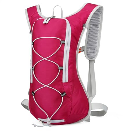 FIYSON Fahrradrucksack Skirucksack, Wanderrucksack klein, Wasserdicht Rucksäcke für Herren,Damen, MTB Rucksack Ultraleicht Sportrucksack für Laufen,Wandern,Reiten,Camping,Radfahren,Klettern (Rot)