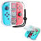MoKo Mini Switch Joy-con Storage Case w/ 3 Game Slot , Dust-Proof Portable Protective Box Compatible with Nintendo Switch/OLED Joy-con, Travel Case with Secure Snap Closure & 1x Lanyard