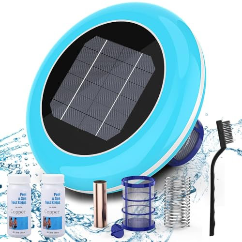 Purificatore per piscina a energia solare, purificatore portatile elimina, pulitore per piscina solare, purificatore per piscina solare senza cloro, per acqua potabile per piscine pulite e termali