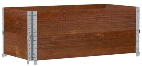 vidaXL Paletten-Aufsatzrahmen 2 Stk. Braun 100x50 cm Massivholz Kiefer