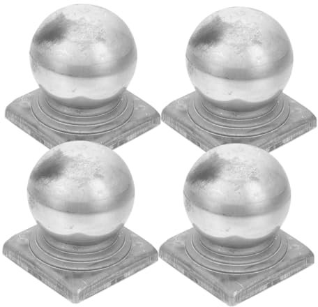 Yardenfun 4stücke Zaunpfostenkappen Aus Eisen Zaunpfostenabdeckungen Metall Zaunpfostenschutz Zaunpfostenkappen Ersatz Zaunversiegelungsabdeckung Zaunschutz Leitplankenpfostenabdeckung