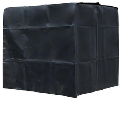 HUANTY Abdeckung für Gartenmöbel Wassertank wasserdichte Und Staubdichte Abdeckung 1000 Liter IBC-Container Aluminiumfolie Oxford-Tuch UV-Schutzabdeckung(Schwarz)