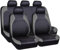 Yygjwyw 9 Stück Auto Sitzbezüge Set für Mercedes V Class W447 Viano W638 W639, Auto-Schonbezüge Vordersitze Rückbank Wasserdicht Rutschfes Innenraum,C/Black-Grey