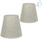 Sinta 2 Pack Lampenschirme Stoff Moderne Ersatz Lichtschirm E14/E27 Ersatzschirm Klein hängelampe für Kerze Kristall Kronleuchter Candle Light Wand Licht Tischleuchte,Linen