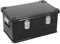 banborba 50L Aufbewahrungsbox aus Aluminiumlegierung, Aluminiumbox mit 1 mm Wandstärke, Stapelbar Metallbox mit Deckel, Transportbox, Lagerbox, Werkzeugkiste (Schwarz)