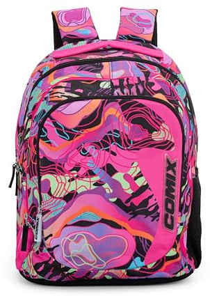 COMIX Wave - Zaino Scuola per Bambini e Ragazzi, con Ampi Scomparti, Tasca Frontale, Chiusura a Zip e Spallacci Regolabili, 32x43Hx23 cm, 31 L