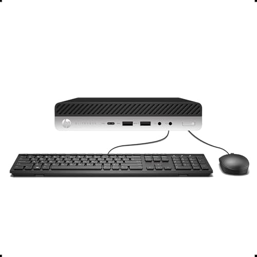 HP EliteDesk 800 G3 Mini ordinateur de bureau Intel Core i5-6500, 16 Go de RAM, SSD 512 Go, WiFi, Bluetooth, clavier américain, Windows 11 Pro (reconditionné)
