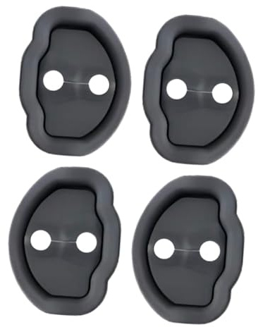 HEMOTON Lot de 4 Protections de Serrure de Porte en Silicone Applicables pour Véhicules Modèles 3/y, Amortisseur Anticorrosion, Coussinets Anti-Bruit, Accessoires de Protection Intérieure