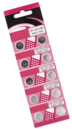 CRFFZ AG8 LR1120 Batterien mit hoher Kapazität, AG8 LR1120 Alkali-Knopfzellen für Uhren und Taschenrechner, hohe Kapazität, 10 Stück/20 Stück