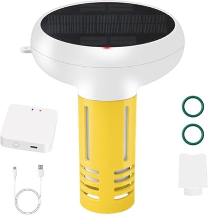 7 en 1 probador digital de calidad del agua de piscina con medición de PH, salinidad, ORP, conductividad y temperatura para el sistema inteligente Tuya, ideal para piscinas de agua salada (C)