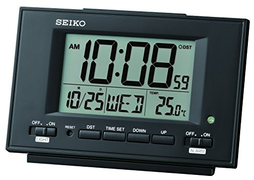 Seiko Wecker LCD schwarz Kunststoff QHL075K