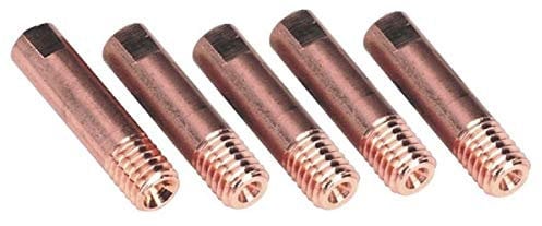 5 UGELLI GUIDA FILO 6x25 mm Ø 1,0 mm PER SALDATRICE A FILO CONTINUO AWELCO E STANLEY