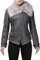 Infinity Frauen Grau Kurz Echt Toscana Schaffell-Wollen Fliegerjacke XL