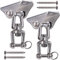 BeneLabel Legno Soffitto Gancio 2 pz Amaca Altalena Sospensione Vite 360° Girevole Hardware Set per Sedia da Gioco per Interni ed Esterni Yoga Corda Sacchi da Boxe, Ganci Muro, 1600 libbre
