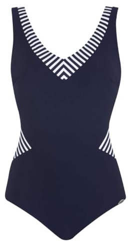 Sunflair Damen Basic Badeanzüge, Blau (Nachtblau 30), 52 (Herstellergröße: 52E)