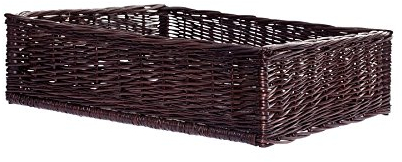 e-wicker24 Présentoir en osier gris-brun, panier, boite, corbeille caisse de présentation