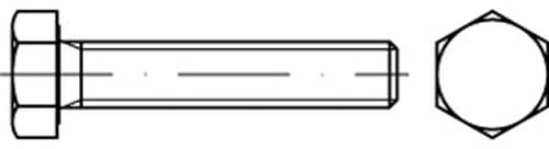 ISO 4017 8.8 Sechskantschrauben mit Gewinde bis Kopf - Abmessung: M20x130 (25 Stück)