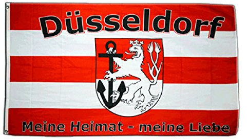 Flaggenfritze Fahne/Flagge Düsseldorf Meine Heimat - Meine Liebe + gratis Sticker