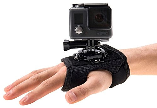 PULUZ Go Pro Hand Mount, Go Pro Wrist Mount Glove Style with Screw for GoPro for Insta360 for DJI Osmo Action Other Action Cameras