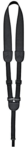 Ortega Guitars Guitars Tracolla regolabile per Ukulele OUSHK BK in nylon, con gancio per foro sonoro, Nero