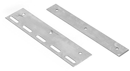 Zill - Plaque de fixation pour rideau à lamelles en PVC - Longueur : 20 cm - Acier inoxydable - Gris