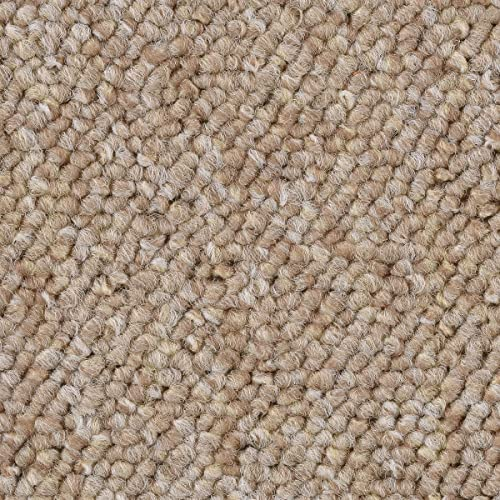 Teppichboden Meterware 500cm und 400cm breit in Beige ideal für Esszimmer und Wohnzimmer Auslegware mit Vliesrücken Made in Netherlands