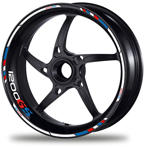 FELGENRANDAUFKLEBER passend für BMW R 1200 GS Moto GP Style Felgenaufkleber (Motiv 9)