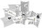 Frau WUNDERVoll® DIY Adventskalender zum Befüllen Christkind, Kissenschachteln 15x11x4,5cm grau Sterne und Streifen, Ziffern schwarz-weiß/Weihnachten, Papiertüten, Kinder, Zahlen, Geschenk, Aufkleber