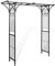 tidyard Rosenbogen Metall Torbogen Garten aus Eisen, Wetterfest, Schwarz, 200 x 52 x 204 cm (B x T x H)