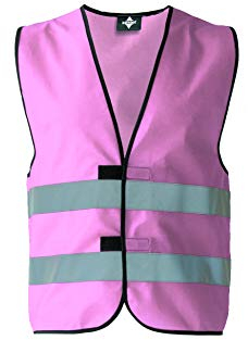 KORNTEX Warnweste mit Klettverschluss Dortmund - Sicherheitsweste Pannenweste – EN 17353 zertifiziert, 360° Reflexstreifen, XL, rosa, stark reflektierend für beste Sichtbarkeit, Unisex