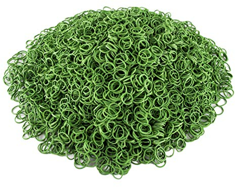 WPTrading - Gummiringe 1 kg Pack Ø 15mm in Grün - Gummibänder breit 1mm auf Natur Kautschukbasis für Büro & Haushalt reißfest - Haushaltsgummi klein extra stark zum Bündeln, Fixieren & Verschließen