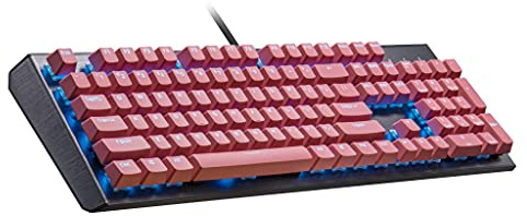 Cooler Master PBT Kit de mise à niveau de touches rétroéclairées pour claviers mécaniques, compatible avec les claviers standards US 104 Rose