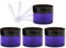 ZEOABSY 4 Stück Leere Lila Glas Cremedose 50ml mit Schwarz Schraubdeckel, Lilaglas Schraubdose Glas-Tiegel Glas-Dose Salbentiegel Kosmetik-Dose für Gels Cremes + 4X Spatel