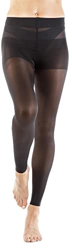 Relaxsan Microfibra 880ML (Nero, 2-M) Leggins Compressione Graduata 18-22 mmHg 140 Den - Collant Senza Piede