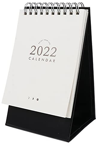 1 Stück 2022 Tischkalender 2022 Kleiner Tischkalender 2021-2022 Monatlicher Tischkalender Haushaltskalender Große Kalender Weiß Perlmutt Muschelschale Papier Kleiner Schreibtisch