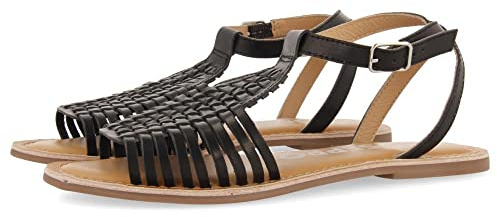 GIOSEPPO Claraval Damen-Sandalen aus Leder mit Schnalle, Schwarz, 38 EU